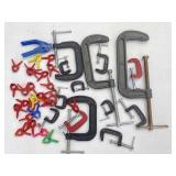 1, 2  4, 6, 8 Inch C Clamps, Plastic Clamps