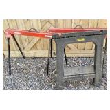 2pc Bauer Metal Folding Sawhorses