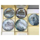 5pc Imperial Jingdezhen Porcelain Collector Plates