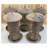 5pc Metal Mesh Hanging Bird Feeders