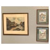 Framed Wall Art: European Townscape Prints