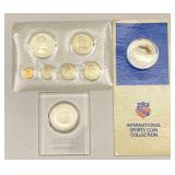 BVI Coin Proof Set, UN Silver Coin, AAU USA