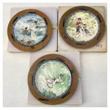 3pc Imperial Jingdezhen Porcelain Collector Plates