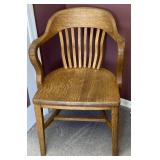 Solid Wooden Oak High Back Chair
