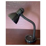 Black Metal Adjustable Head Desk Lamp