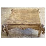 Hand Carved Acacia Wood Coffee Table