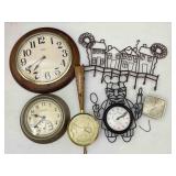 Wall Clocks, Wall Thermometers Hydrometers