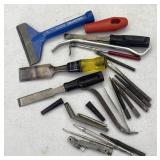 Awls, Metal Punches, Filler Gauge, Chisels, Prybar