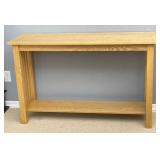 Mission Style Light Oak Hall Table Media Stand