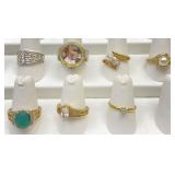7pc Goldtone Silvertone Rings