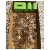 Grab Bag Of Pennies, Plastic Piggy Bank