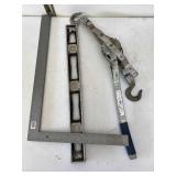 Carpenters Square, Bubble Level, Come Along Pulley