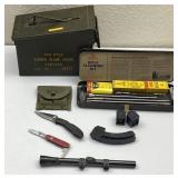 Firearm Accessories Cleaning Kit, Magazines, Scope