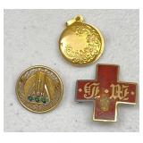 Gold  Pins, Locket Pendant