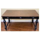 Two-toned Wooden Spindle Desk Workstation