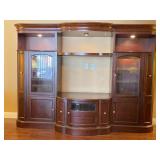 Entertainment Media Cabinet W/ Curio Display
