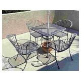 Wrought Iron Bistro Table & Chairs Patio Set