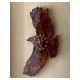 Soaring Eagle Wooden Slab Wall Clock