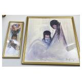 2pc Framed Degrazia Prints