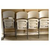 4pc Plastic Lifetime Folding Chairs