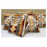 Southwestern Pattern Wool Pillows, Blanket