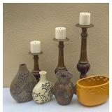Pillar Candles, Stands, Ceramic Vase Decor