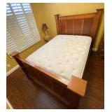 Queen Headboard, Footboard, Box Spring, Mattress
