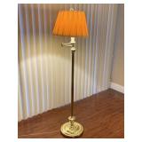 Brass Base Extendable Head Floor Lamp