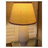 Glazed White Ceramic Base Table Lamp
