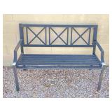Metal Patio Park Style Bench