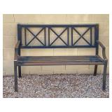 Metal Patio Park Style Bench