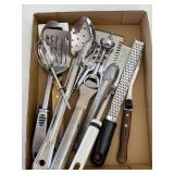 Metal Kitchen Utensils: Spatulas, Beaters, Tongs