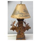 Dimensional Decorative Moose Themed Table Lamp