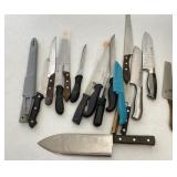Assorted Kitchen Chefs Knives