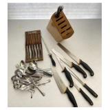 Fisker's Kitchen Knives, Butcher Block, Steak Set