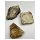3pc Natural Stone Ashtrays