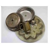 Silver Plateed Food Cover, Stein, Candle Holder
