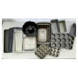 27pc Metal Bakeware: Muffin Tins, Loaf Pans +