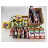 V8, Prune Juice, Pedialyte, Protein Drinks