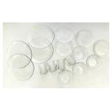 Clear Pressed Glass Dishes, Plates, Mugs