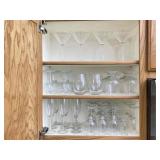 45pc Clear Glass Beverage Stemware, Glassware