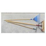 Pushbroom, Yard Rake, Leaf Rake