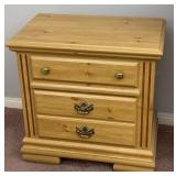 Laminated Knotty Pine Wooden Nightstand
