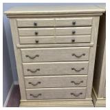 6 Drawer White Wash Laminated Wooden Dresser