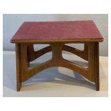 Solid Wooden Carpeted Top Step Stool