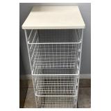 Three Drawer Wire Bin Storage Organizer