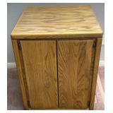 Solid Oak Storage Stand Cabinet