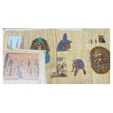 7pc Hand Painted Papyrus Art