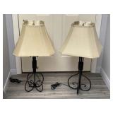 2pc Metal Base Table Lamps