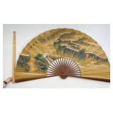 Decorative 66' Wide Hand Painted Asian Wall Fan